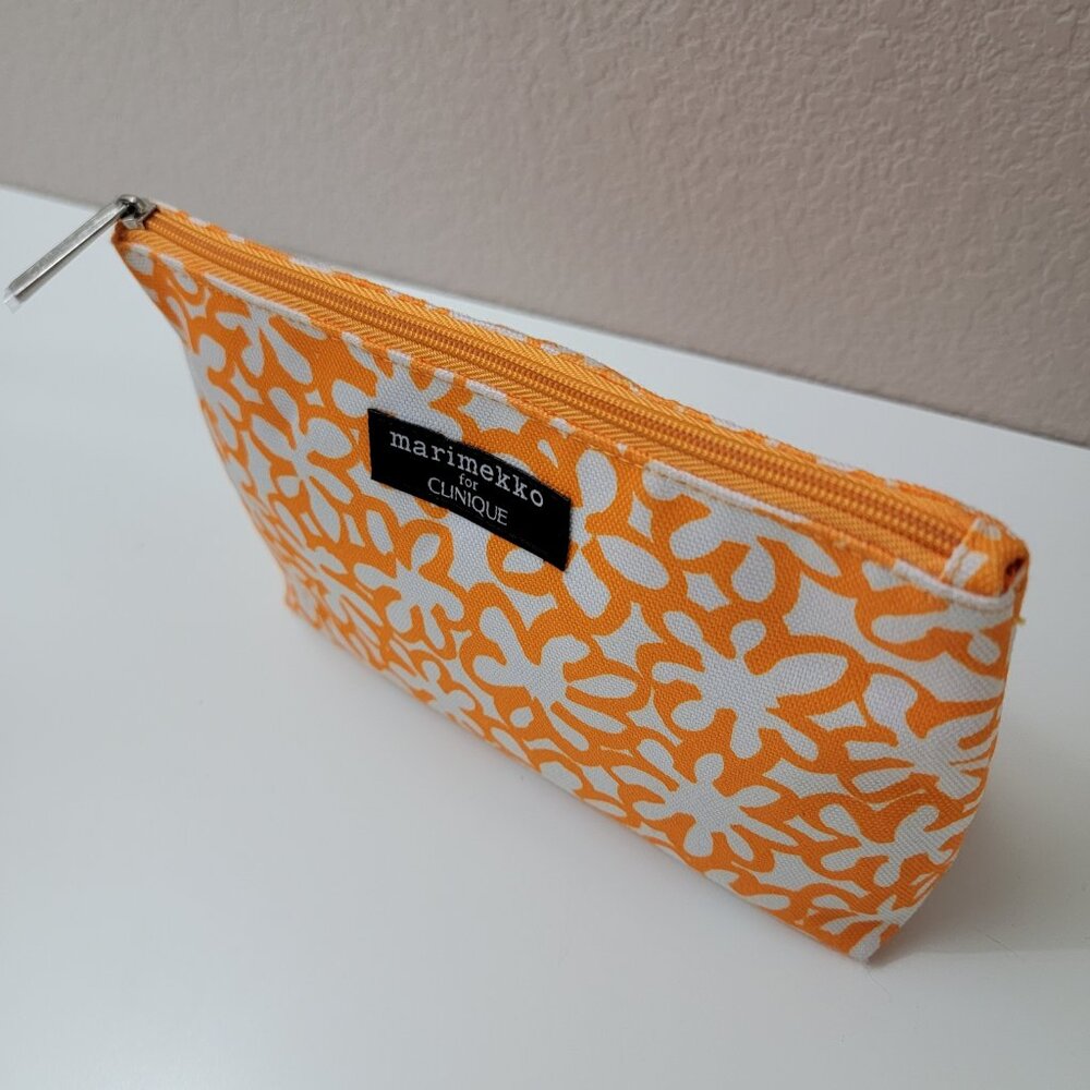 Marimekko for Clinique Orange Floral Cosmetic Bag - Picture 7 of 8
